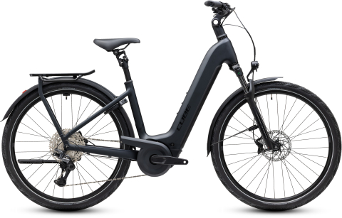 Biciclete - BICICLETA ELECTRICA CUBE KATHMANDU HYBRID PRO 800 EASY ENTRY COAL BLACK 2027 54 cm