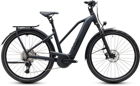 Biciclete - BICICLETA ELECTRICA CUBE KATHMANDU HYBRID PRO 800 TRAPEZE COAL BLACK 2027 58 cm