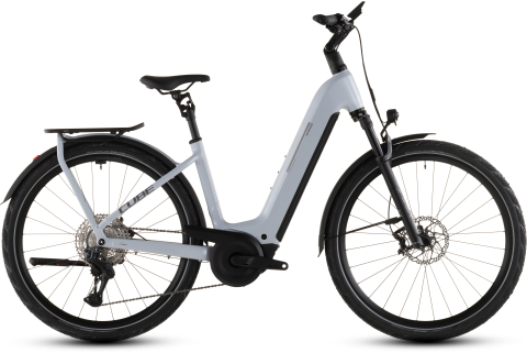 Biciclete - BICICLETA ELECTRICA CUBE KATHMANDU HYBRID SLX 800 EASY ENTRY FOGGREY GREY 2026 58cm