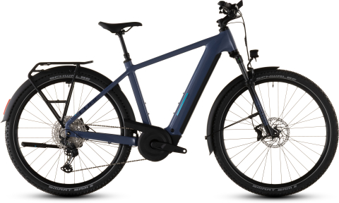 Ciclism - BICICLETA ELECTRICA CUBE NURIDE HYBRID EXC 800 JEANSBLUE BLUE 2026 58 cm
