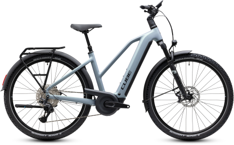 Biciclete - BICICLETA ELECTRICA CUBE NURIDE HYBRID EXC 800 TRAPEZE SEAGREY BLACK 2027 54 cm