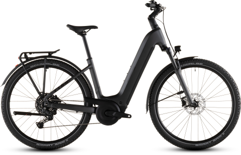 Ciclism - BICICLETA ELECTRICA CUBE NURIDE HYBRID PERFORMANCE 600 EASY ENTRY SLABGREY BLACK 2026 46 cm