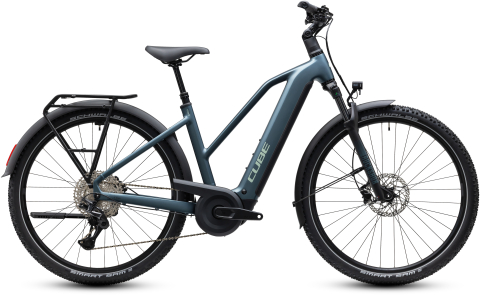 Biciclete - BICICLETA ELECTRICA CUBE NURIDE HYBRID PRO 800 TRAPEZE DEEPTEAL BLUE 2027 54 cm