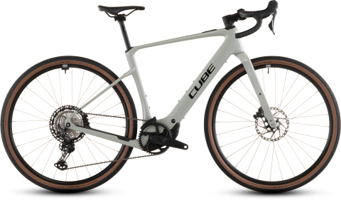 Ciclism - BICICLETA ELECTRICA CUBE NUROAD HYBRID C:62 RACE 400X REEDBEIGE BLACK 2026 XS