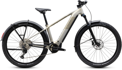 Biciclete - BICICLETA ELECTRICA CUBE REACTION HYBRID ONE 720  FE PEARLSILVER CHROME 2027 cadru XL (22") - roti 29