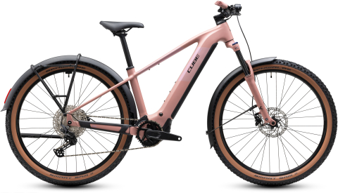 Biciclete - BICICLETA ELECTRICA CUBE REACTION HYBRID PERFORMANCE 720 FE RUBY BLACK 2027 cadru S (16") - roti 27.5