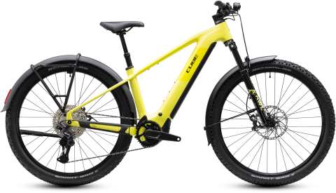 Biciclete - BICICLETA ELECTRICA CUBE REACTION HYBRID RACE 800 FE BANANASPLIT BLACK 2027 cadru XXL (23") - roti 29