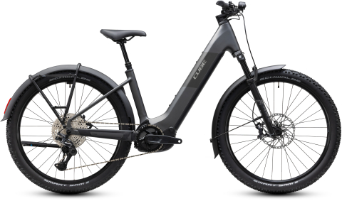 Biciclete - BICICLETA ELECTRICA CUBE REACTION HYBRID RACE 800 FE EASY ENTRY SLABGREY CHROME 2027 L