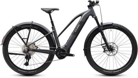 Biciclete - BICICLETA ELECTRICA CUBE REACTION HYBRID RACE 800 FE TRAPEZE SLABGREY CHROME 2027 cadru S (16") - roti 27.5
