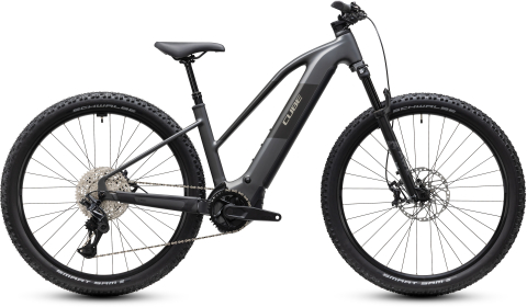 Biciclete - BICICLETA ELECTRICA CUBE REACTION HYBRID RACE 800 TRAPEZE SLABGREY CHROME 2027 cadru L (20") - roti 29