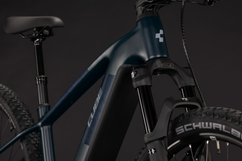 BICICLETA ELECTRICA CUBE REACTION HYBRID SLT 800 NIGHT REFLEX 2027 cadru M (18") - roti 29 [4]