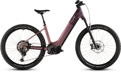 Ciclism - BICICLETA ELECTRICA CUBE REACTION HYBRID SLX 800 EASY ENTRY SHIFTBLUSH ART 2026 cadru S (16") - roti 27.5