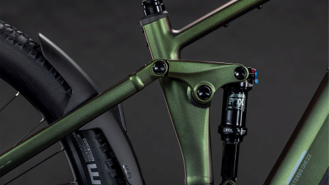 BICICLETA ELECTRICA CUBE STEREO HYBRID ONE22 SLX 800 STELLAR GREEN 2026 cadru S (16") - roti 27.5 [2]