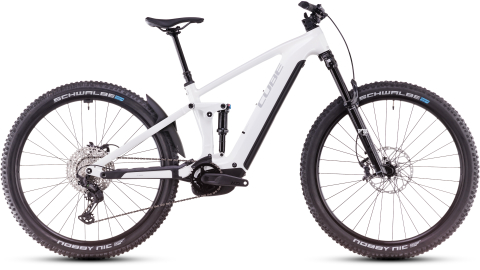 Ciclism - BICICLETA ELECTRICA CUBE STEREO HYBRID ONE44 EXC 800  METALLICWHITE BLACK 2025 cadru L (20") - roti 29