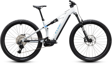 Biciclete - BICICLETA ELECTRICA CUBE STEREO HYBRID ONE44 HPC PRO 800 METALLICWHITE BLUE 2027 cadru S (16") - roti 27.5