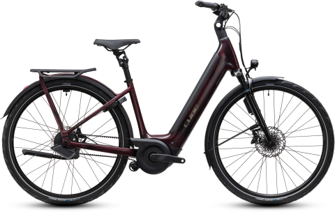 Ciclism - BICICLETA ELECTRICA CUBE SUPREME HYBRID C:62 DELUXE SLT 600 EASY ENTRY LIQUIDRED CHROME 2027 54 cm