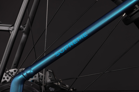 BICICLETA ELECTRICA CUBE SUPREME HYBRID DELUXE PRO 600 EASY ENTRY NEBULA BLUE 2027 cadru 42cm - roti 26 [4]