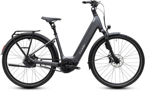 Ciclism - BICICLETA ELECTRICA CUBE SUPREME HYBRID DELUXE SLT 600 EASY ENTRY SLABGREY CHROME 2027 50 cm