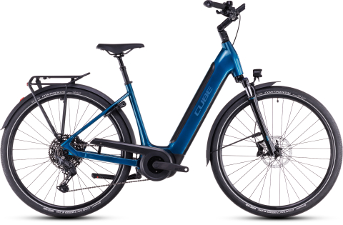 Biciclete - BICICLETA ELECTRICA CUBE SUPREME HYBRID PRO 625 EASY ENTRY ELECTRICBLUE BLUE 2025 cadru 42cm - roti 26"