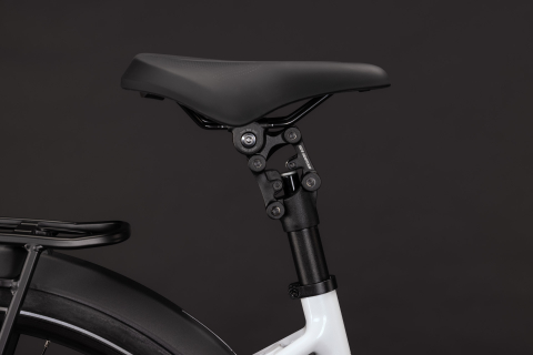 BICICLETA ELECTRICA CUBE SUPREME RT HYBRID COMFORT EX 600 EASY ENTRY METALLICWHITE REFLEX 2027 cadru 50cm - roti 28 [4]