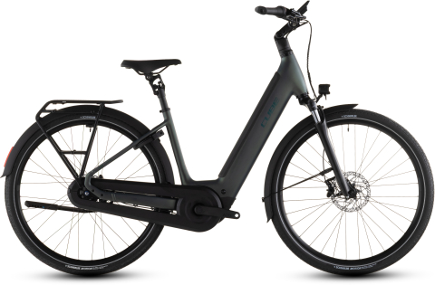 Ciclism - BICICLETA ELECTRICA CUBE SUPREME RT HYBRID COMFORT EXC 600 EASY ENTRY SAGEBRUSHGREEN PRISM 2026 58 cm