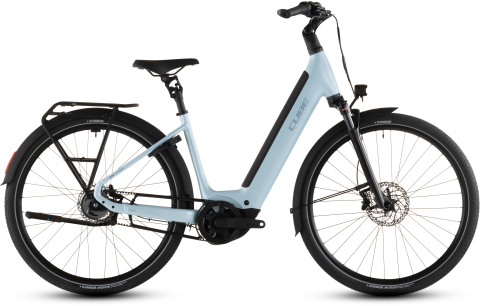 Ciclism - BICICLETA ELECTRICA CUBE SUPREME RT HYBRID DELUXE EX 600 EASY ENTRY AIRYGREEN PRISM 2026 46 cm