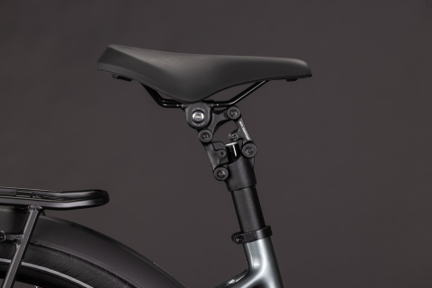 BICICLETA ELECTRICA CUBE SUPREME RT HYBRID DELUXE EX 600 EASY ENTRY QUICKSILVER GREY 2027 cadru 42cm - roti 26 [4]