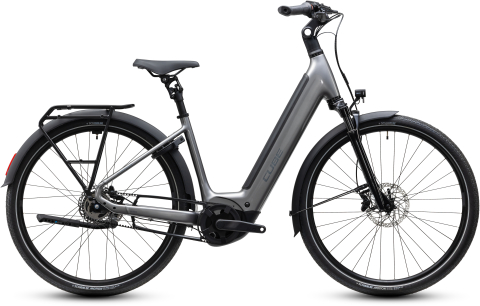 Ciclism - BICICLETA ELECTRICA CUBE SUPREME RT HYBRID DELUXE EX 600 EASY ENTRY QUICKSILVER GREY 2027 cadru 54cm - roti 28