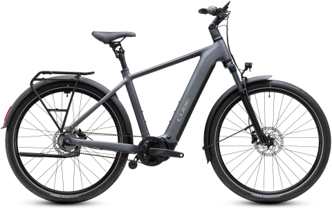 Biciclete - BICICLETA ELECTRICA CUBE TOURING HYBRID DELUXE SLX 800 SLABGREY CHROME 2027 54 cm