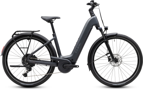Biciclete - BICICLETA ELECTRICA CUBE TOURING HYBRID ONE 600 EASY ENTRY  GREY COOLGREY 2027 54 cm