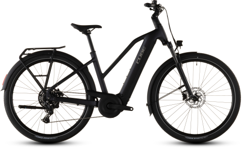 Ciclism - BICICLETA ELECTRICA CUBE TOURING HYBRID ONE 600 TRAPEZE COAL CHROME 2026 50 cm