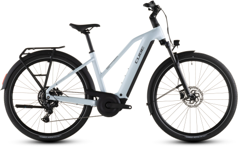 Ciclism - BICICLETA ELECTRICA CUBE TOURING HYBRID ONE 600 TRAPEZE GLACIER REFLEX 2026 50 cm