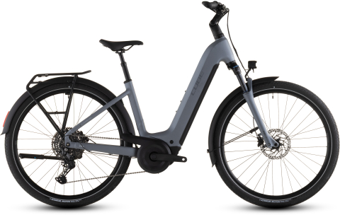 Ciclism - BICICLETA ELECTRICA CUBE TOURING HYBRID PRO 800 EASY ENTRY PEARLGREY GREY 2026 58cm