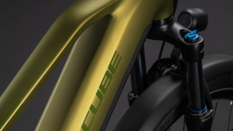 BICICLETA ELECTRICA CUBE TOURING HYBRID PRO 800 TRAPEZE GOLDENLIME BLACK 2026 50 cm [2]