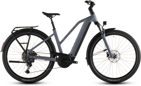 Ciclism - BICICLETA ELECTRICA CUBE TOURING HYBRID PRO 800 TRAPEZE PEARLGREY GREY 2026 54 cm