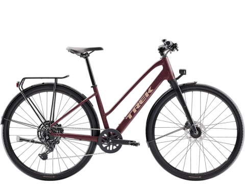 Biciclete de trekking - Bicicleta electrica Trek FX MS Sport EQ Cobra Blood / Sedona Red Splatt e r S