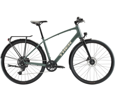 Biciclete de trekking - Bicicleta electrica Trek FX SO Sport EQ Keswick Green / Lichen Green Splatter M