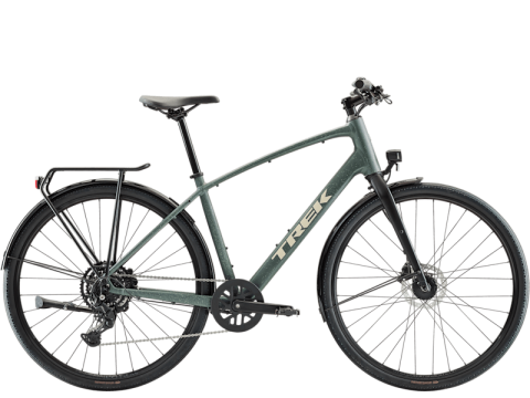 Biciclete de trekking - Bicicleta electrica Trek FX SO Sport EQ Keswick Green / Lichen Green Splatter XL