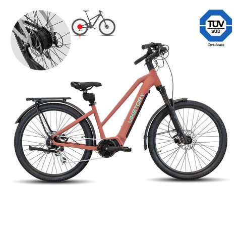 Biciclete electrice - BICICLETA ELECTRICA VIKETORY ARENOX EBIKE URBAN COPPER
