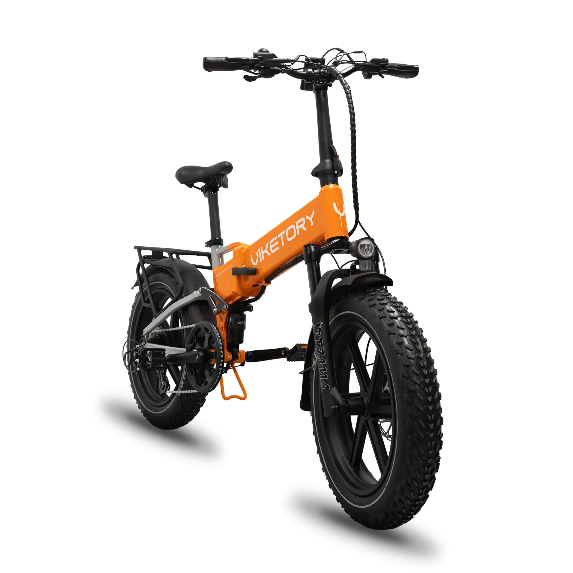 BICICLETA ELECTRICA VIKETORY BRAVE EBIKE FATBIKE FOLDING ORANGE/GREY [2]