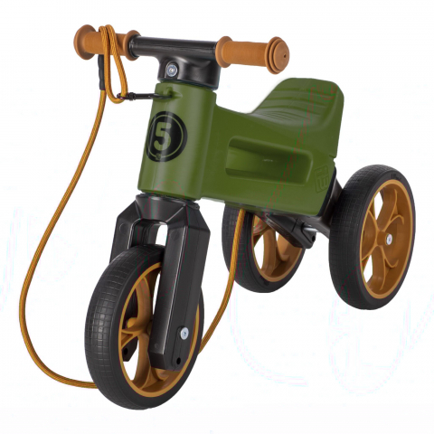Ciclism - Bicicleta fara pedale Funny Wheels Rider SuperSport 2 in 1 Khaki