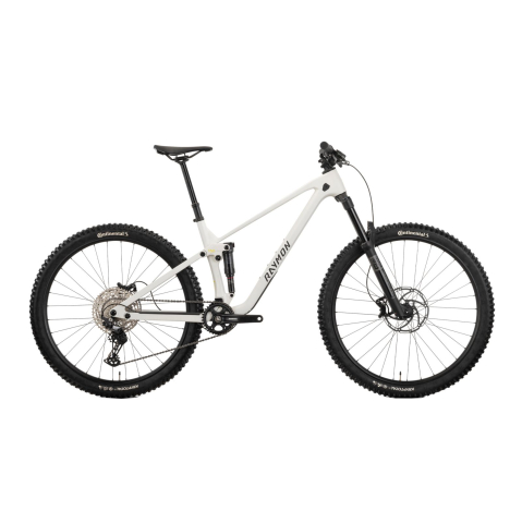 Biciclete mountain bike (MTB) - Bicicleta Full Suspension Raymon Rokua 150 2025 - 29 Inch, L, Alb - Deore