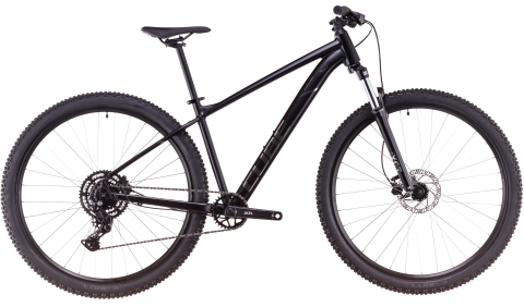 Ciclism - Bicicleta MTB CUBE AIM PRO BLACK SLATEBLACK 2025 cadru L (19") - roti 29"