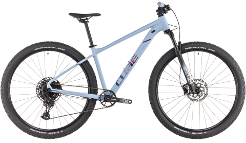 Ciclism - Bicicleta MTB CUBE ATTENTION SLX PIDGEONBLUE RUBYRED 2025 cadru M (17") - roti 29"
