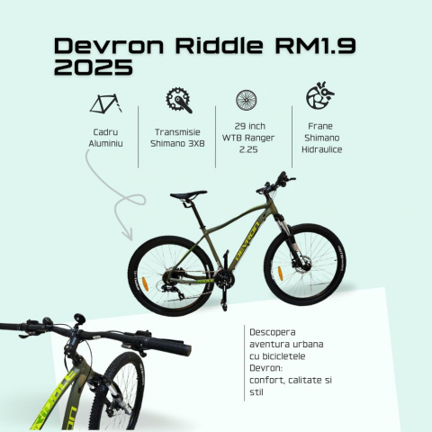 Bicicleta Mtb Devron Riddle RM1.9 - 29 Inch, M, Verde [2]