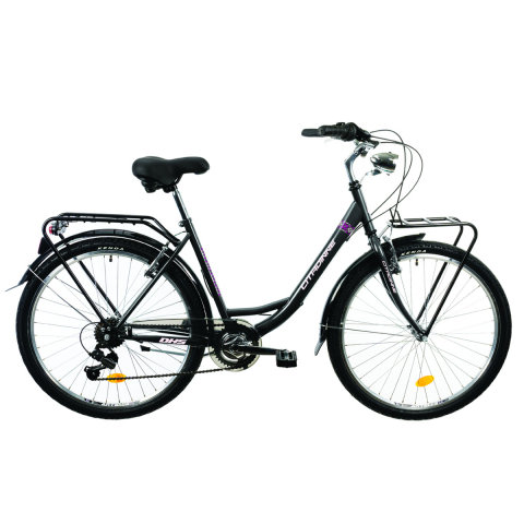 Ciclism - Bicicleta Oras Dhs Citadinne 2634 - 26 Inch, M, Gri/Roz