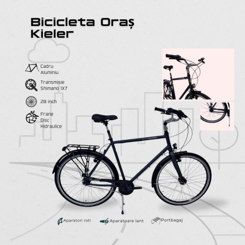 Bicicleta Oras Kieler - 28 Inch, XL, Gri [3]