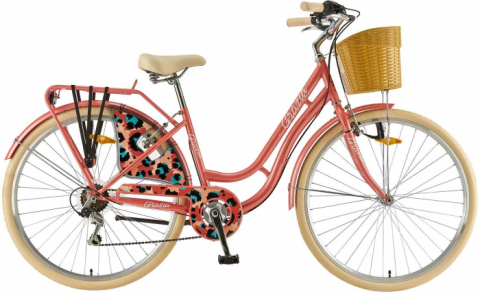 Ciclism - Bicicleta Oras Polar Grazia 6s - 28 Inch, L, Coral Leopard