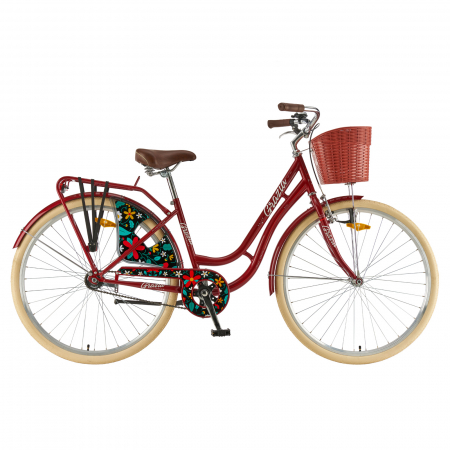 Ciclism - Bicicleta Oras Polar Grazia Bordo 1s - 28 inch, M, Rosu