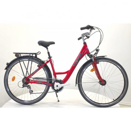 Bicicleta oras Sprint Capucine, 28 inch, cadru Aluminiu, 18 Viteze, Rosu Lucios, cadru 430 mm [0]